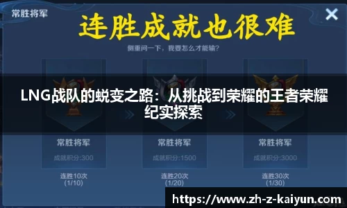 LNG战队的蜕变之路：从挑战到荣耀的王者荣耀纪实探索